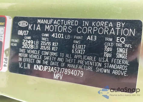 2018 Kia Soul + z USA, uszkodzony, nr VIN KNDJP3A57J7894079